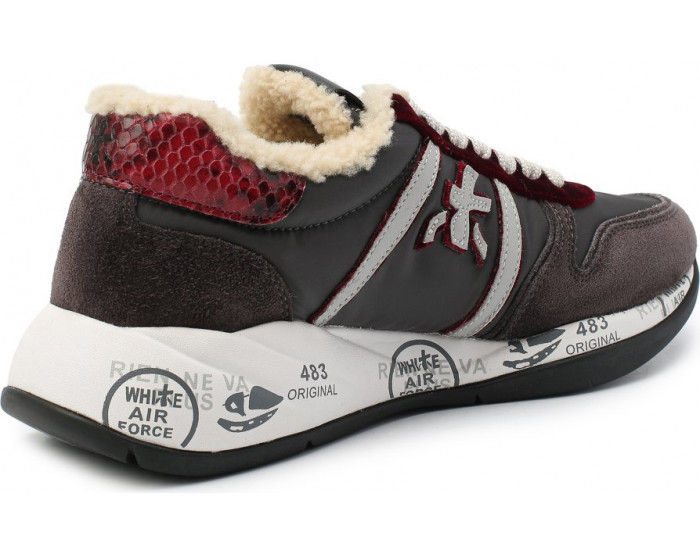 Кроссовки Premiata Layla 5089 Серые женские с мехом