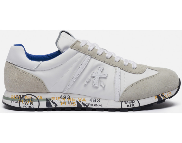 Кроссовки Premiata Lucy 206E белые с серым мужские