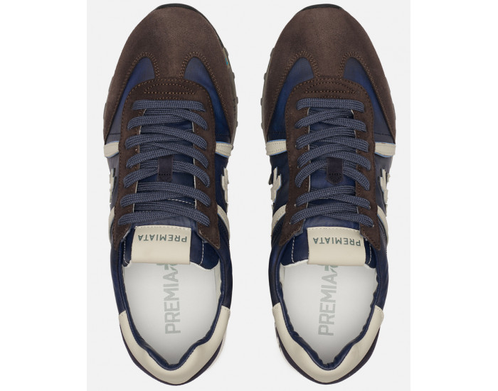 Кроссовки Premiata Lucy 4931 sneakers синие с коричневым