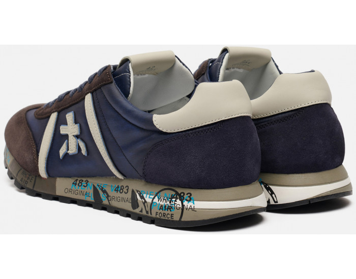 Кроссовки Premiata Lucy 4931 sneakers синие с коричневым