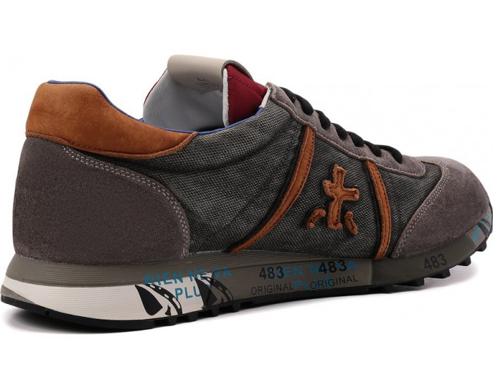 Кроссовки Premiata Lucy 5312 Серые с оранжевым