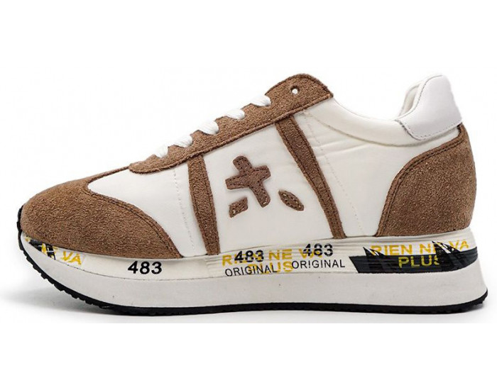 Кроссовки Premiata Conny Белые с коричневым