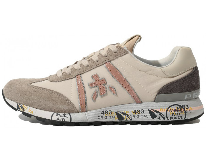 Кроссовки Premiata Lucy-D Бежевые с серым женские