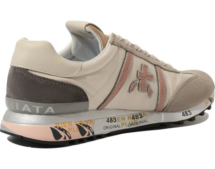 Кроссовки Premiata Lucy-D Бежевые с серым женские