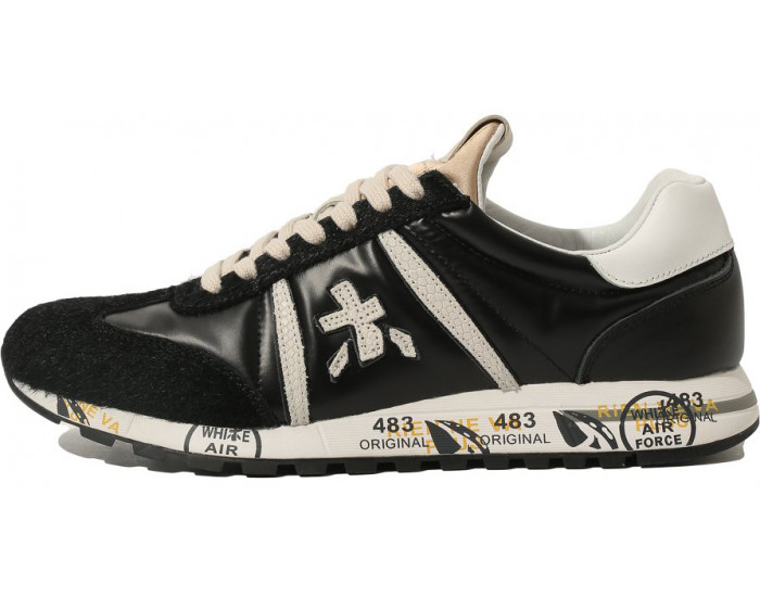 Кроссовки Premiata Lucy-D sneakers Черные с белым кожаные