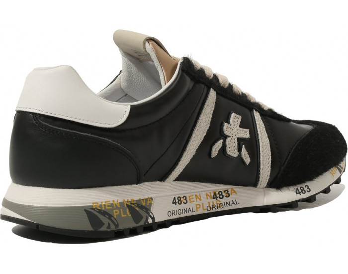 Кроссовки Premiata Lucy-D sneakers Черные с белым кожаные