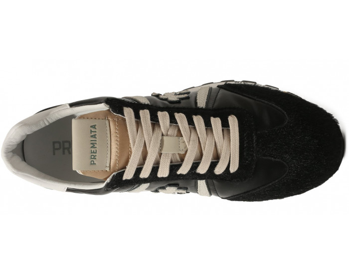 Кроссовки Premiata Lucy-D sneakers Черные с белым кожаные