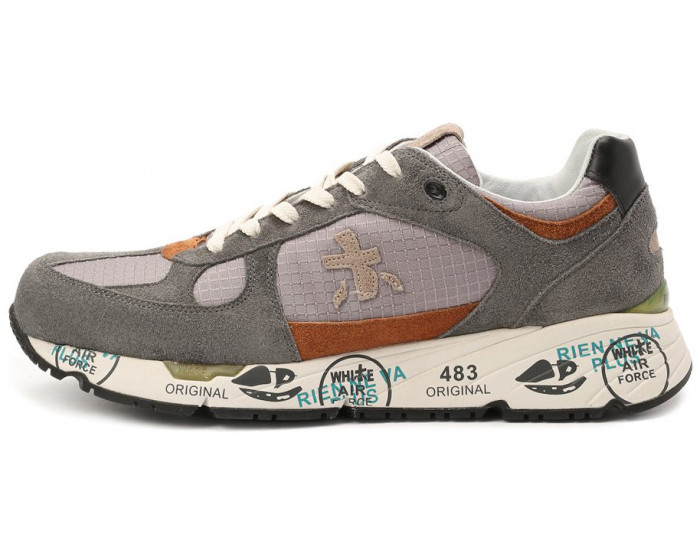 Кроссовки Premiata Mase 5164 Серые с оранжевым