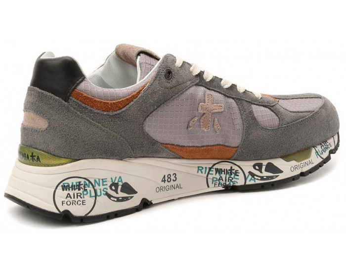 Кроссовки Premiata Mase 5164 Серые с оранжевым