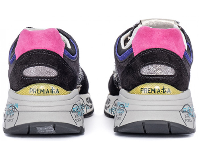 Кроссовки Premiata Mase 5487 Черные с серым женские