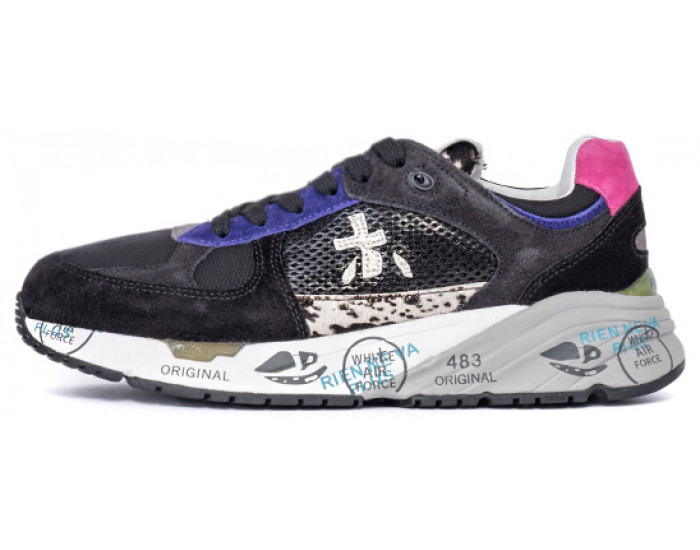 Кроссовки Premiata Mase 5487 Черные с серым женские