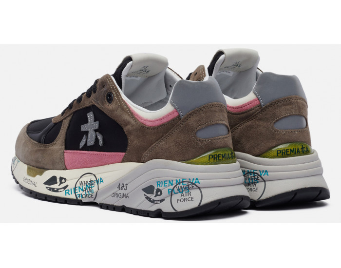 Кроссовки Premiata Mase 5535 Черные с коричневым