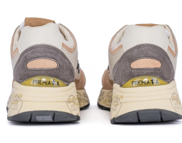 Кроссовки Premiata Mase 5934 Серые с бежевым женские