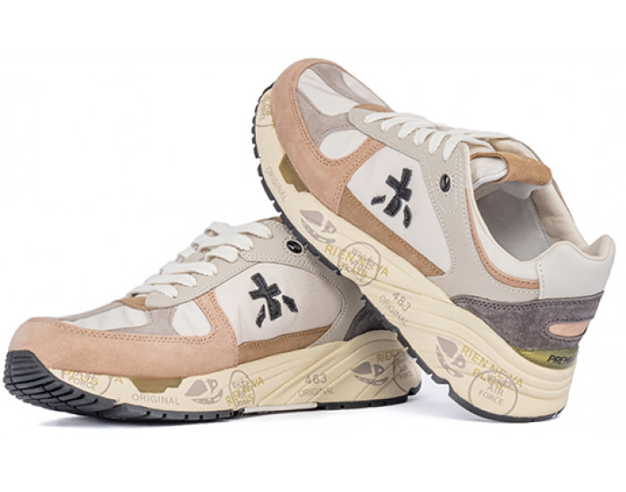 Кроссовки Premiata Mase 5934 Серые с бежевым женские