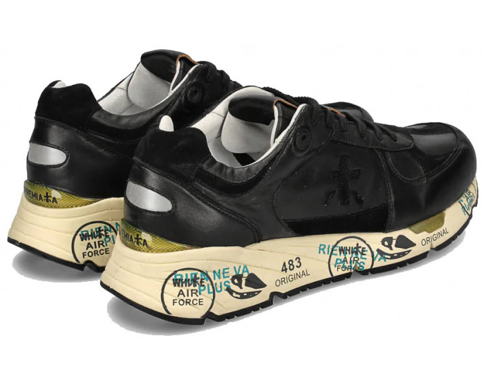 Кроссовки Premiata Mase 4145 Черные кожаные мужские