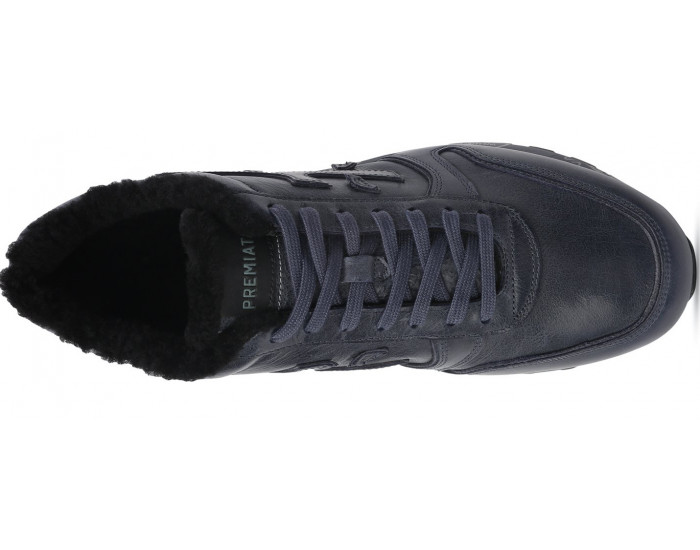 Premiata Mick 5526 Темно-синие мужские кожаные с мехом