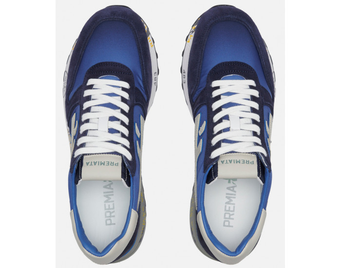 Кроссовки Premiata Mick 5692 Синие с белым замшевые