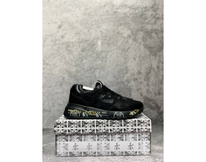 Premiata Mick черные кожа