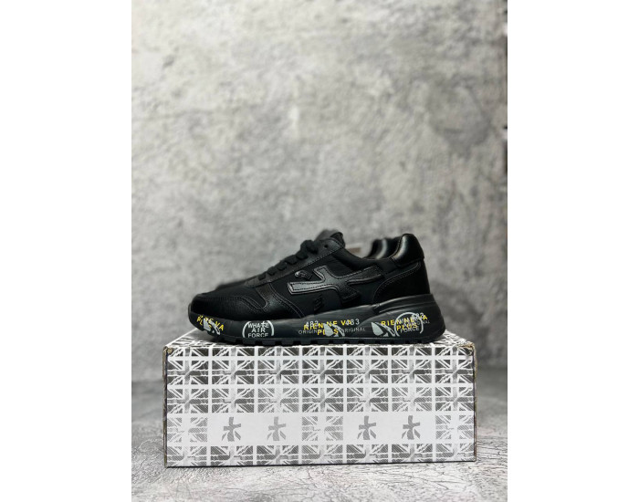 Premiata Mick черные кожа