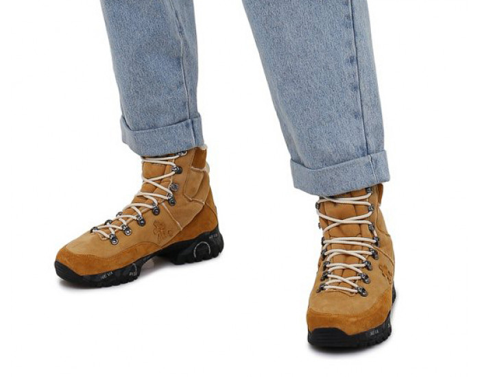 Кроссовки Premiata Mid-Treck 221 замшевые женские с мехом