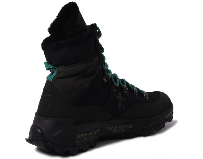 Кроссовки Premiata Mid-Treck 283 Черные текстильные мужские с мехом