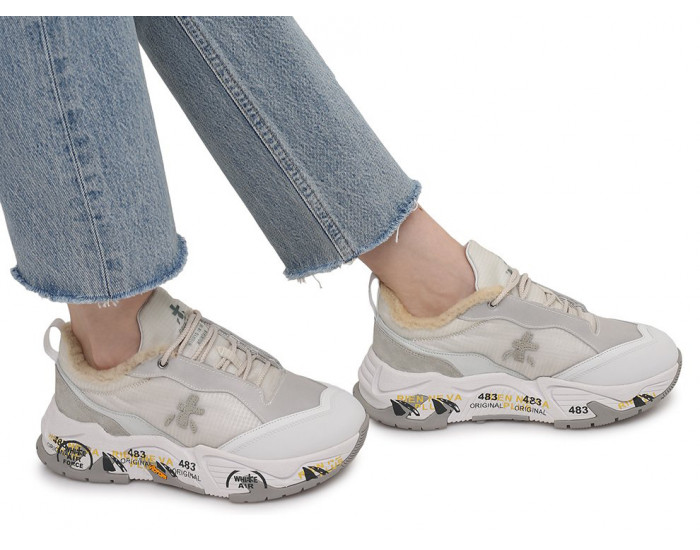 Кроссовки Premiata Roy Trecd 232 комбинированные женские с мехом