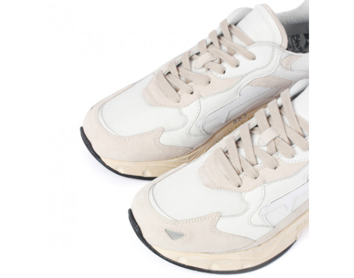 Premiata Sharky 023 Белые с бежевым спортивные