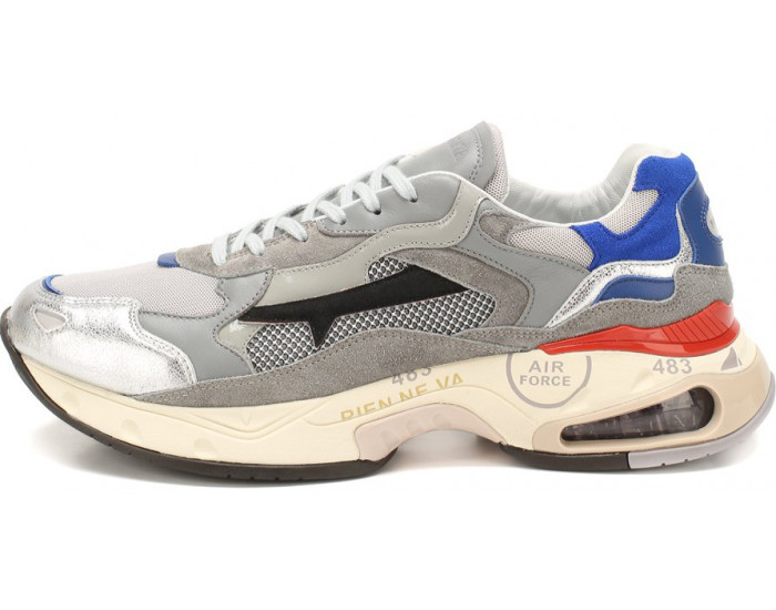 Premiata Sharky 043 Серебристые с синим мужские