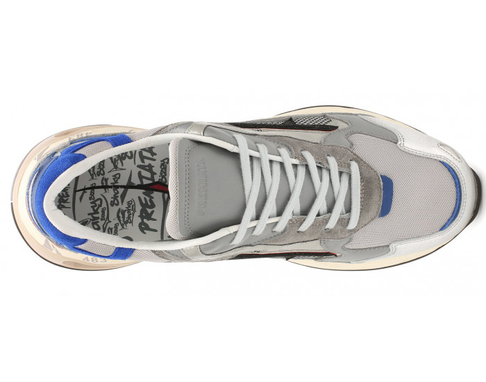 Premiata Sharky 043 Серебристые с синим мужские