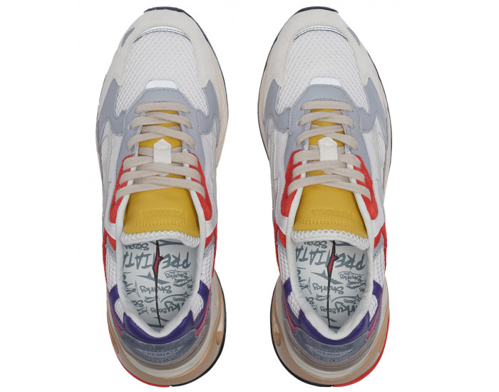 Premiata Sharky 075 Серые с красным женские