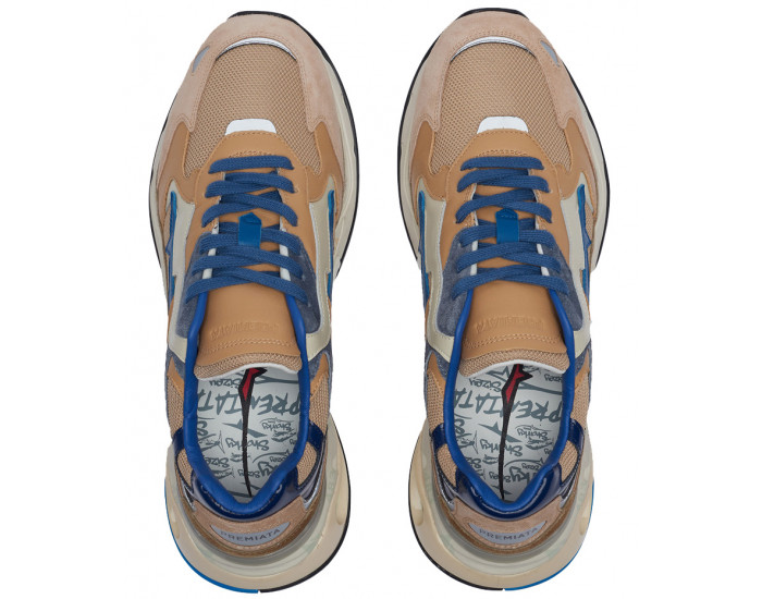 Premiata Sharky 079 Коричневые с синим мужские