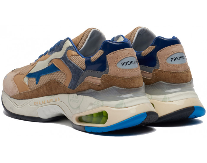 Premiata Sharky 079 Коричневые с синим мужские