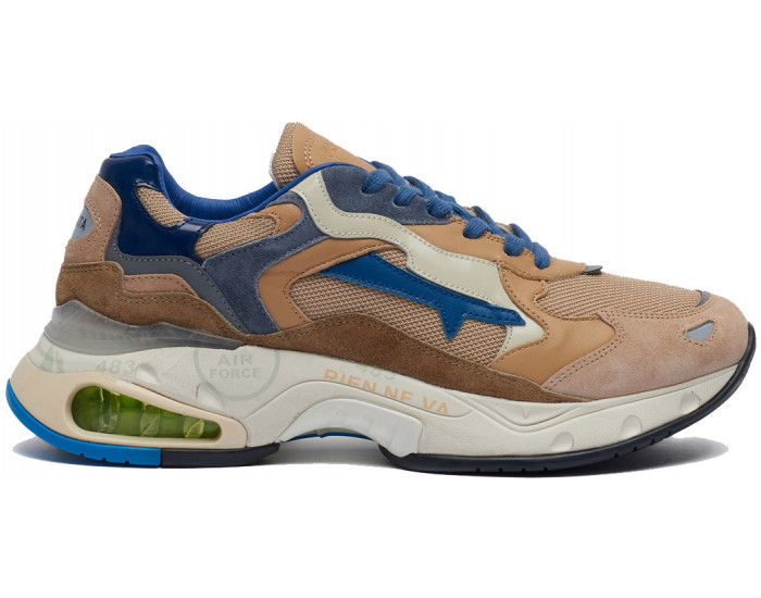 Premiata Sharky 079 Коричневые с синим мужские