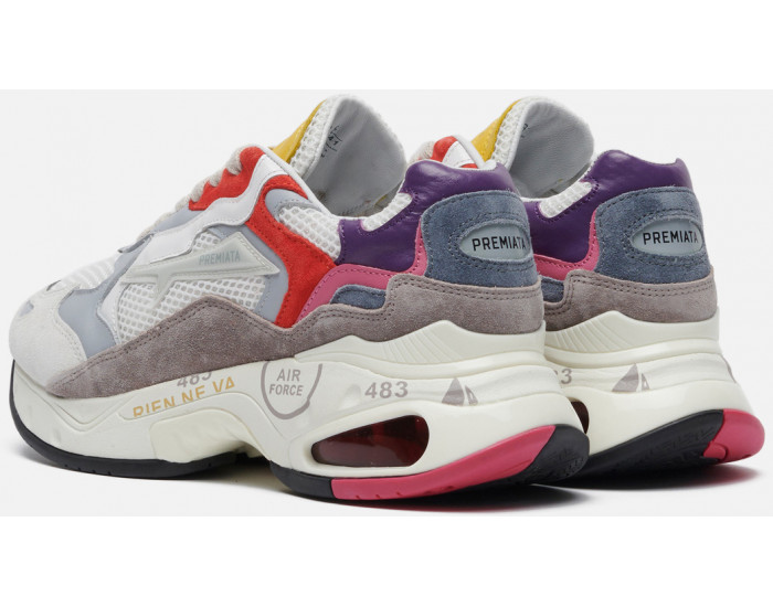 Premiata Sharky 241 Серые с красным спортивные