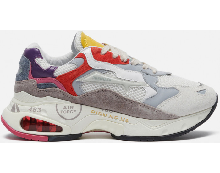 Premiata Sharky 241 Серые с красным спортивные