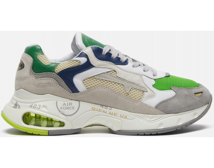 Premiata Sharky 248 Серые с зеленым мужские