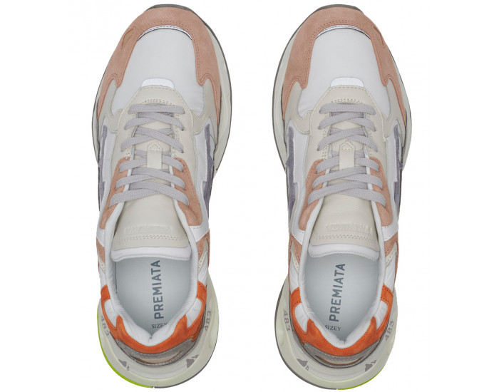 Premiata Sharky 249 Белые с коричневым мужские