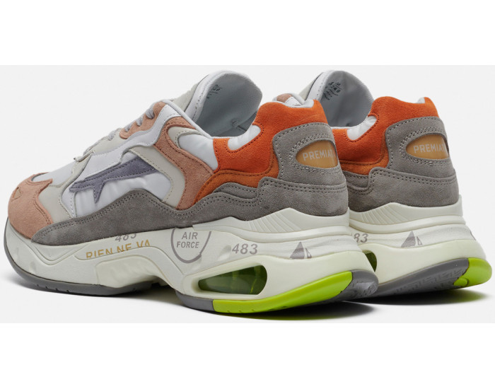 Premiata Sharky 249 Белые с коричневым мужские