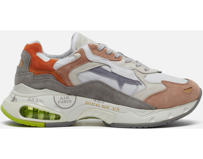 Premiata Sharky 249 Белые с коричневым мужские