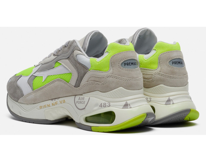 Premiata Sharky 252 Серые с зеленым женские