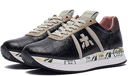 Premiata Conny 5327 черные с коричневым кожаные