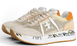 Premiata Conny 5612 серые с оранжевым