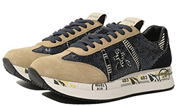 Кроссовки Premiata Conny Синие с бежевым