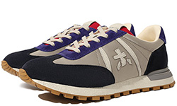 Кроссовки Premiata John Low D серые с черным спортивные