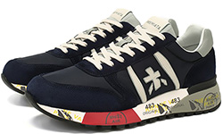 Кроссовки Premiata Lander 3756  темно-синие с красным