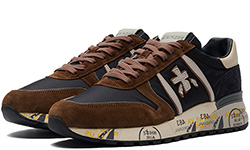 Кроссовки Premiata Lander 5361 Черные с коричневым