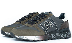 Кроссовки Premiata Lander 5896 Серые хаки мужские