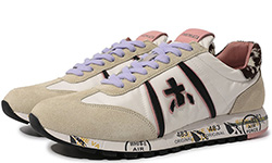 Кроссовки Premiata Lucy-D Белые с бежевым и черным