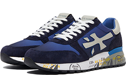 Кроссовки Premiata Mick 5692 Синие с белым замшевые